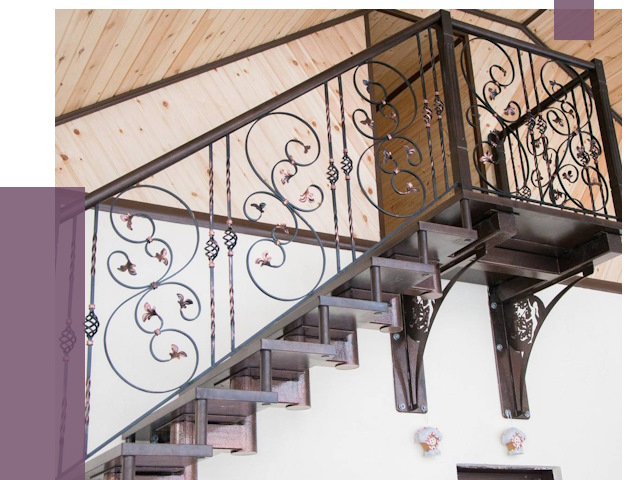 Кованые лестницы в Омске от 80878 руб. под ключ