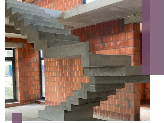 Изготовление бетонных лестниц под ключ в Омске