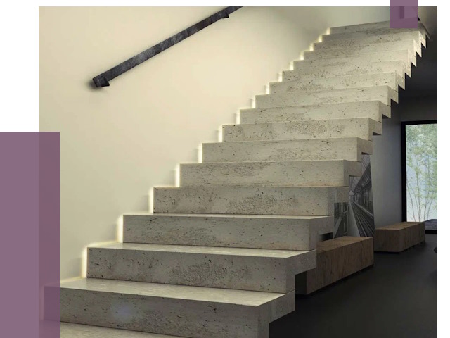 Облицовка бетонных лестниц в Омске от 4666 руб/м2 