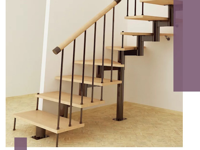 Монтаж лестниц на больцах в Омске — быстро и надежно