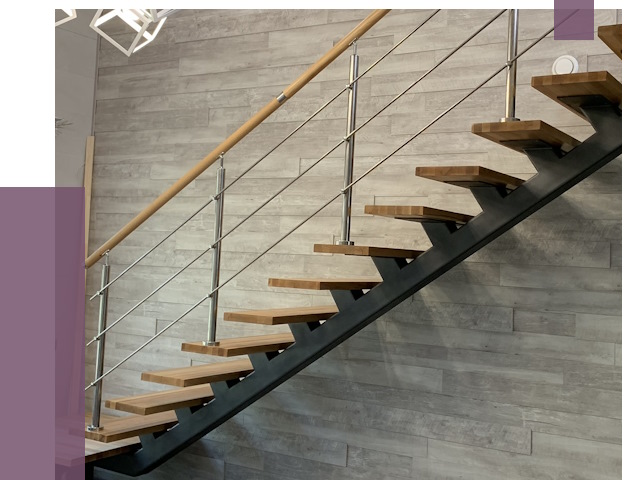 Изготовление лестниц на монокосоуре в Омске от 77249 руб. 