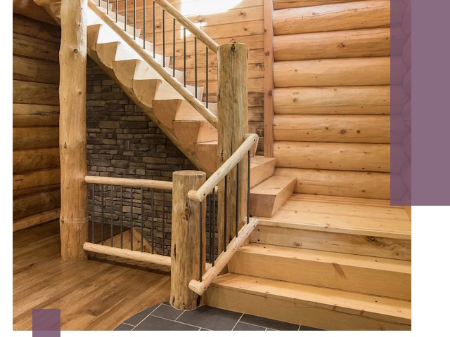 Лестницы в баню под заказ и профессиональный монтаж в Омске