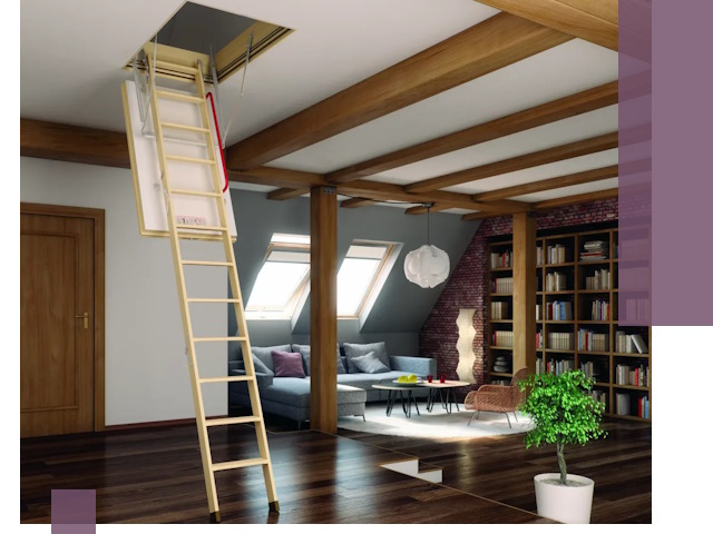 Чердачные лестницы под ключ в Омске: изготовление и монтаж