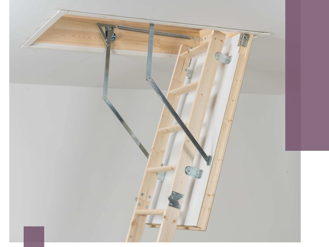 Установка чердачной лестницы под ключ в Омске