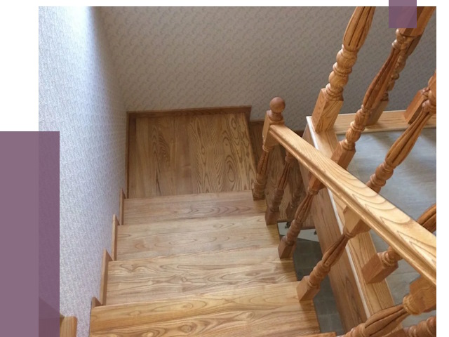 Сосновые лестницы в Омске под ключ от 8192 руб.  | ПРОЛЁТ-Омс