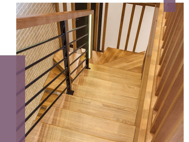 Лестницы из ясеня в Омске под ключ от 10162 руб. 