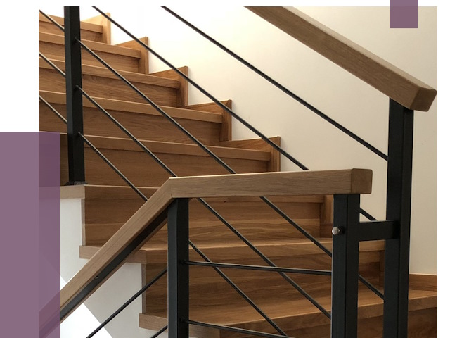 Обшивка металлической лестницы деревом в Омске от 4407 руб. 