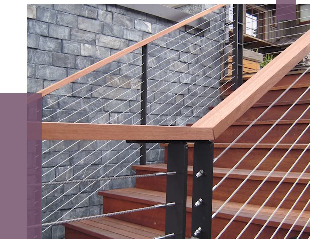 Тросовые перила под ключ в Омске от 7880 руб. 