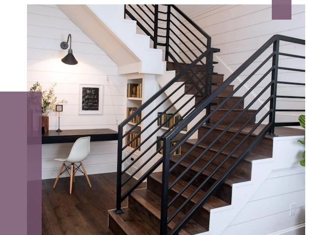 Перила для лестницы в доме в Омске от 7518 руб. — ПРОЛЁТ-Омс