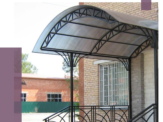 Металлические навесы и козырьки в Омске от 12961 руб.