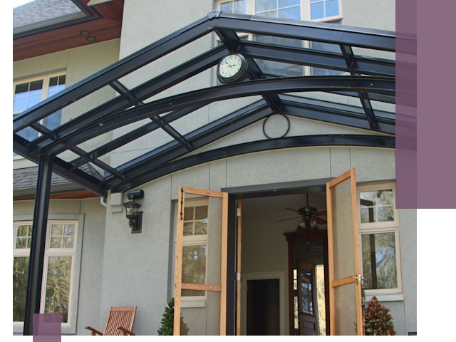 Изготовление и монтаж навесов и козырьков в Омске