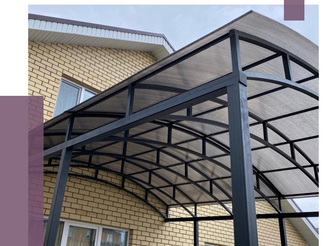 Монтаж козырьков в Омске от 11665 руб. | ПРОЛЁТ-Омс