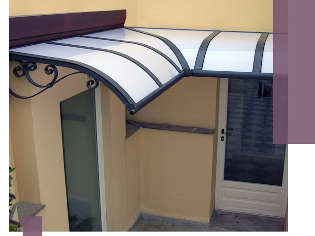 Монтаж козырьков любой сложности в Омске под ключ