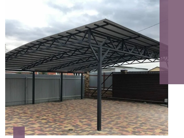 Недорогие навесы под ключ в Омске — изготовление и монтаж