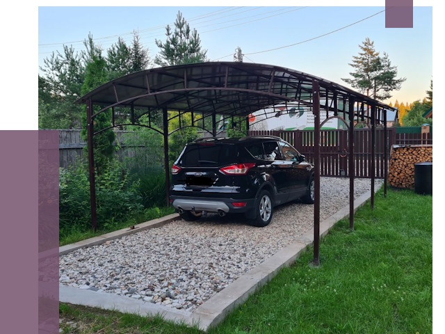 Навесы для автомобиля в Омске от 13324 руб.  | ПРОЛЁТ-Омс
