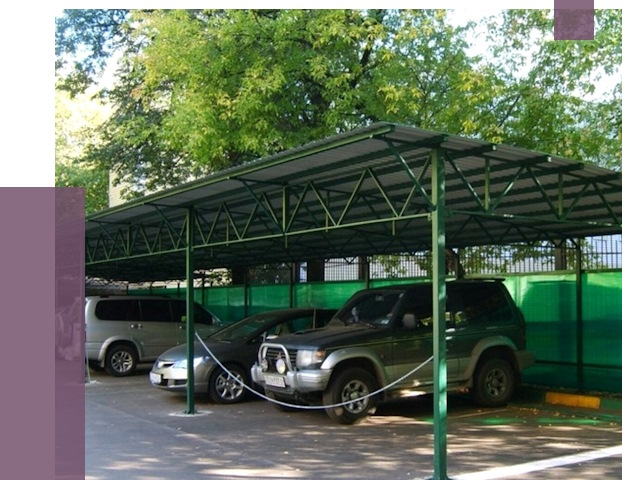 Навесы для парковки в Омске от 81397 руб. заказать | ПРОЛЁТ-Омс