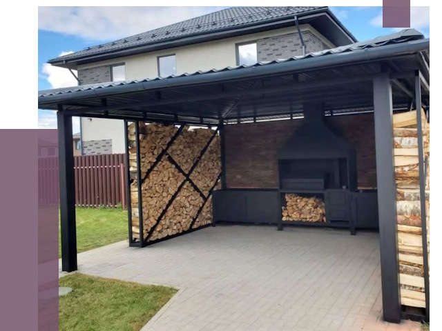 Навесы для барбекю в Омске от 12909 руб. под ключ | ПРОЛЁТ-Омс