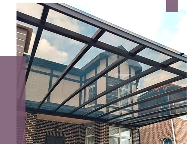 Навесы из поликарбоната в Омске от 8731 руб. под ключ — ПРОЛЁТ-Омс