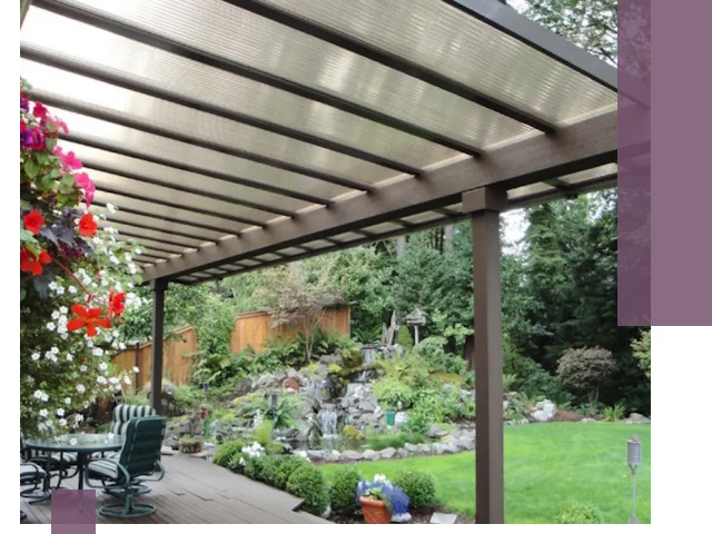 Навесы из поликарбоната под ключ в Омске быстро и надёжно