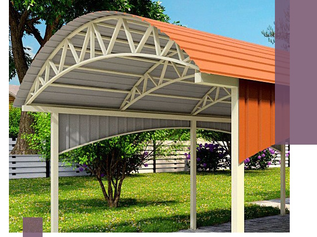 Навесы из профнастила под ключ в Омске — установка и монтаж