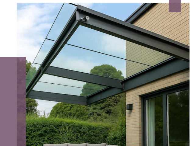 Стеклянные навесы и козырьки в Омске от 12443 руб.