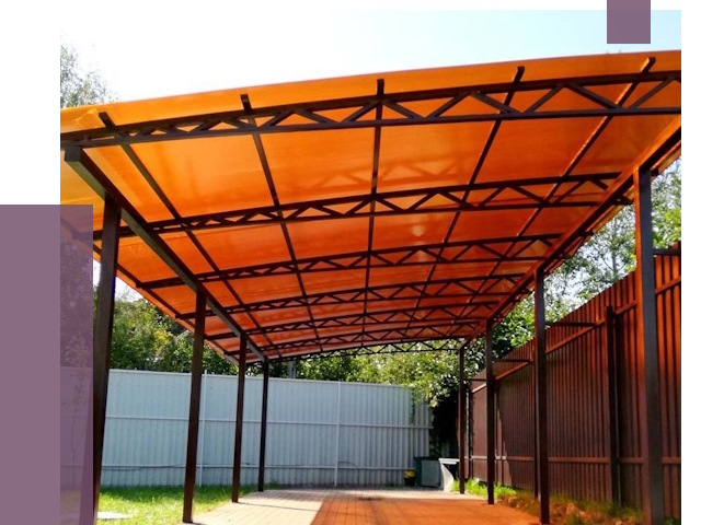 Односкатные навесы под ключ в Омске от 13324 руб. 