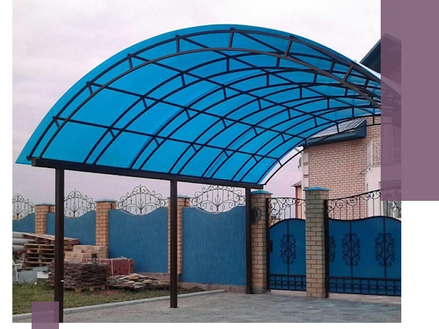 Арочные навесы под ключ в Омске — изготовление и монтаж