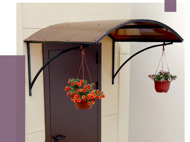 Козырьки над входом в Омске от 15035 руб.  | ПРОЛЁТ-Омс