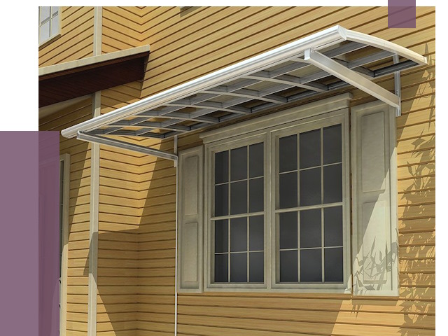 Козырьки над окнами в Омске от 7725 руб. — монтаж, покупки | ПРОЛЁТ-Омс