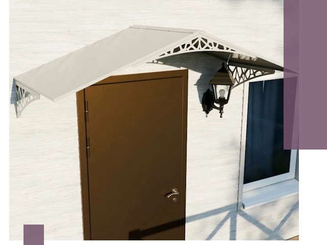 Металлические козырьки на входы и террасы в Омске