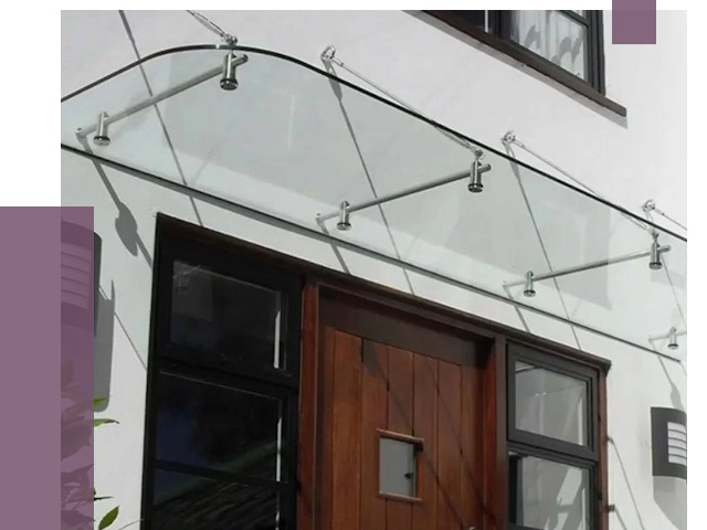 Стеклянные козырьки в Омске от 19183 руб. | ПРОЛЁТ-Омс