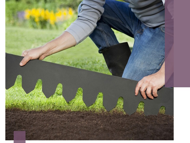 Металлические бордюры для газона в Омске — изготовление и монтаж