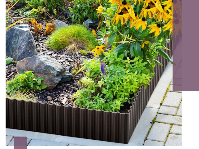 Металлические бордюры для клумб в Омске — производство и монтаж